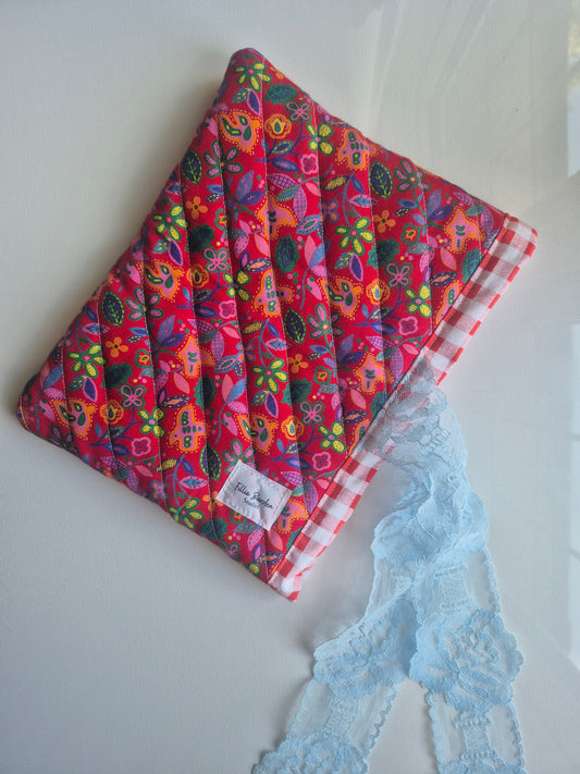 Book Sleeve Red Paisley