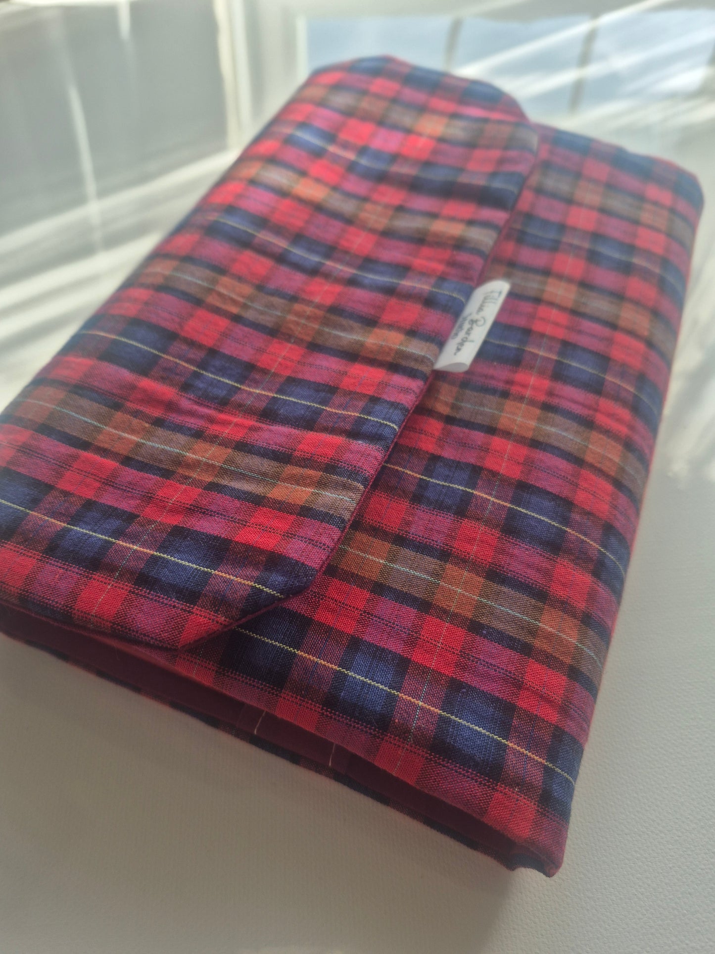 Harback Adjustable Book/Bible Cover - Red Tartan
