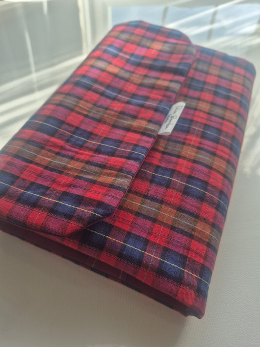 Harback Adjustable Book/Bible Cover - Red Tartan