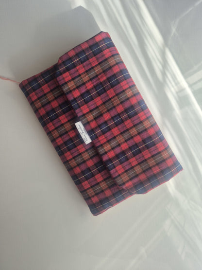 Harback Adjustable Book/Bible Cover - Red Tartan