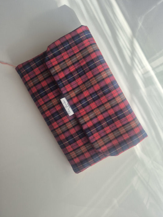 Harback Adjustable Book/Bible Cover - Red Tartan